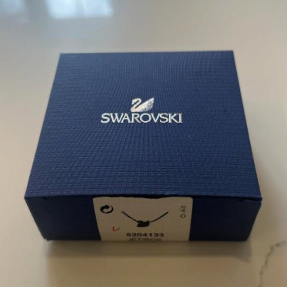 Swarovski Black and Gold Swan Necklace - Picture 7 of 11